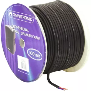 Акустический кабель Omnitronic 3030021K 2x2.5 мм, 100 м, черный