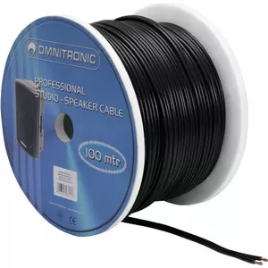 Акустический кабель Omnitronic 30300511, 2x2.5 мм², 100 м, чёрный