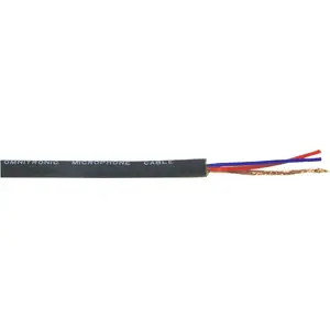 Mikrofona kabelis Omnitronic 2x0,22 mm 100 m melns ar savienotāju komplektu