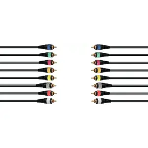 Audio snake cable Omnitronic 8xCinch 15 m — multicore link for eight RCA connections