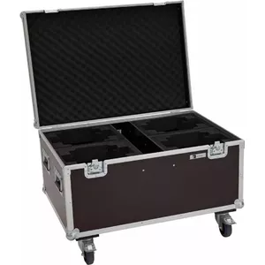 Flightcase Roadinger 4x LED TMH-X4 ar riteņiem — aizsargvadības transporta kaste 4 TMH-X4 LED ierīcēm