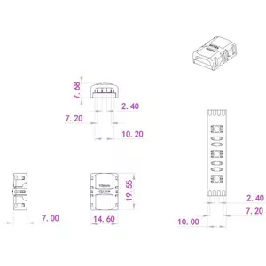LED strip connector 4‑pin EUROLITE 50530069 for 10 mm RGB LED strips