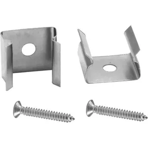 Mounting bracket EUROLITE 51201011 for empty tubes 10x10 mm, set of 2 with screw