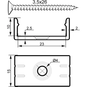 EUROLITE kronšteins U profilam 20 mm plastmasas (51210869)