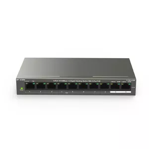IP-COM Networks F1110P-8-102W tīkla pārslēgs Fast Ethernet (10/100) Power over Ethernet (PoE) Melns