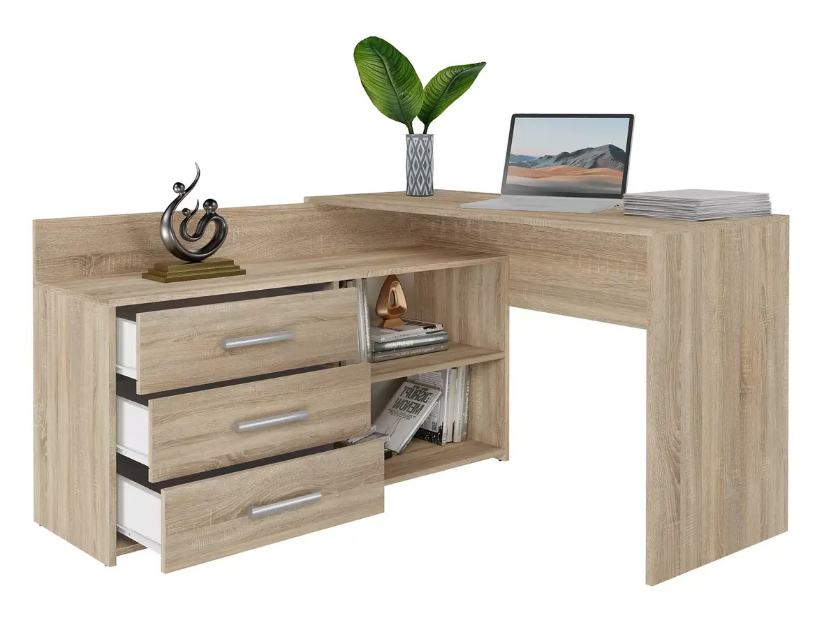 Угловой компьютерный стол Topeshop DANY SONOMA KPL Photo 2