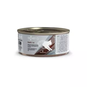 Mitrais kaķu barība TROVET 100 g — veterinārā aknu diēta kaķēniem, vistas un jēra, olbaltumvielas 8%, tauki 6.2%, mitrums 76%