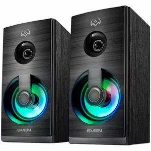 Акустическая система SVEN SPS-512, чёрная, питание USB, 2x3 Вт (RMS), подсветка