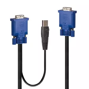 KVM и USB кабель Lindy 2м комбинированный VGA черный синий 32186