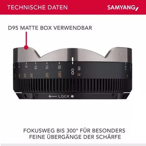 Rokas fokusa adapteris Samyang V-AF 23372 priekš Canon EF bajonetes, ļauj lietot manuālas objektīvus