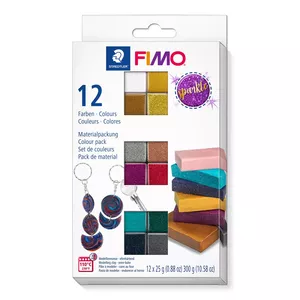 Modelēšanas māls Staedtler FIMO Color Pack Sparkle Colours 300 g Daudzkrāsains 12 gab.