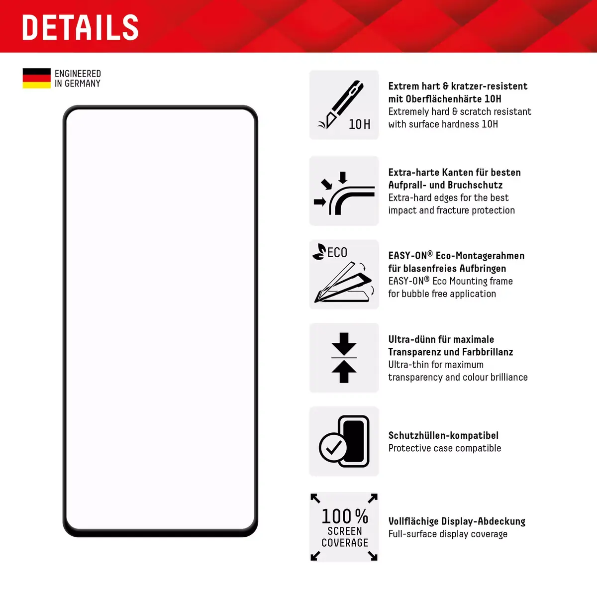 Защитное стекло Displex Full Cover Samsung Galaxy A54 5G Photo 2