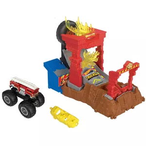 Набор трек и монстр‑трак MATTEL Hot Wheels ARENA SMASHERS 5 ALARM FIRE CRASH CHALLENGE, пластик/металл, 4–99 лет