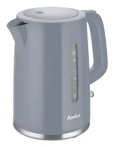 Amica KF1013 Electric Kettle 1.7 L 2200 W Grey Plastic Cordless with Anti-calc Filter and Overheat Protection