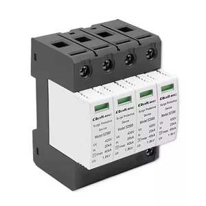 Устройство защиты от перенапряжений QOLTEC 52588 AC 4P 420V T2 C — 4-полюсный AC разрядник, 420 В, Тип 2