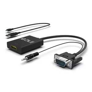 Video kabeļa adapteris Inca IVTH-02 0.2m HDMI Type A VGA D-Sub Balts