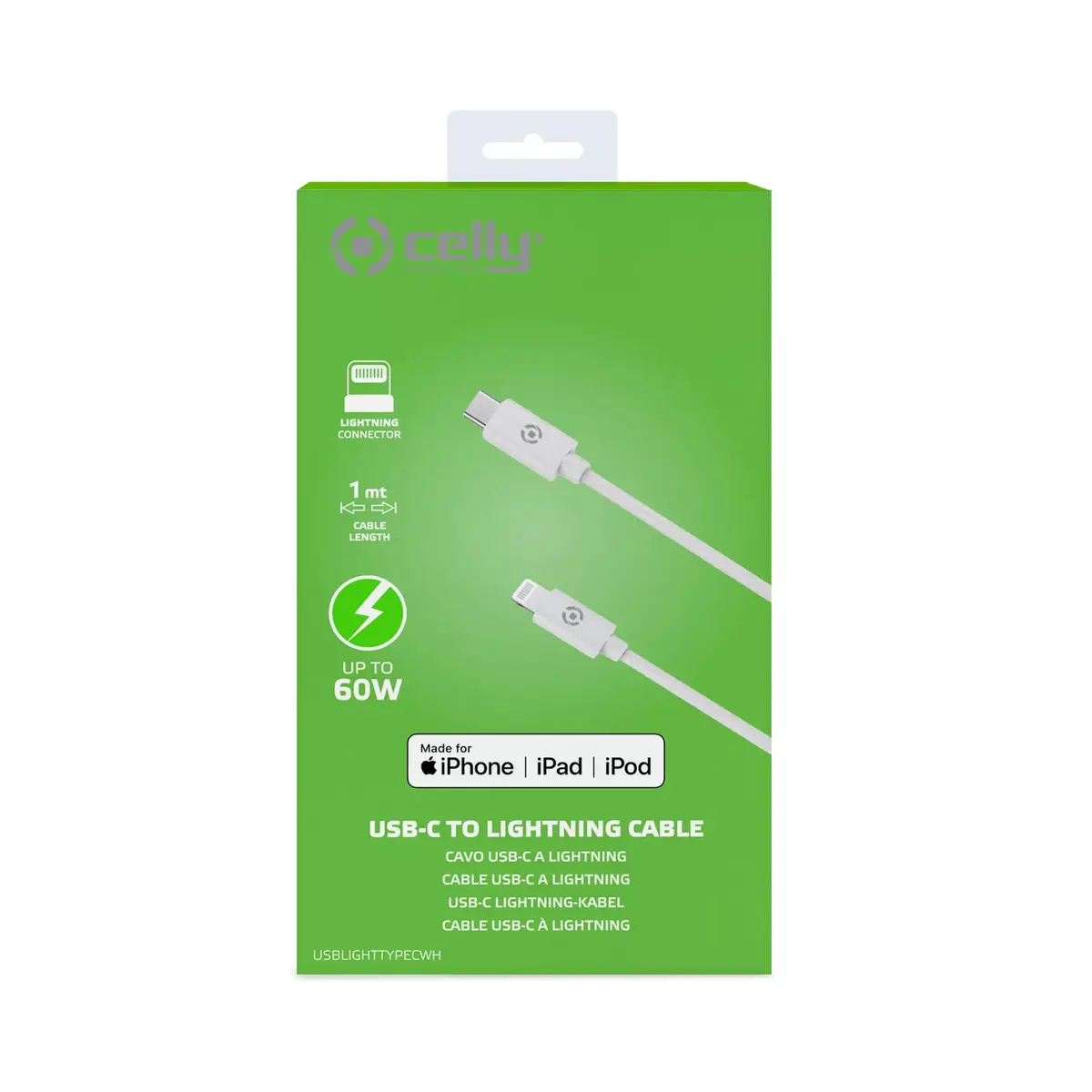 Celly Кабель USB C — Lightning 1 м Photo 4