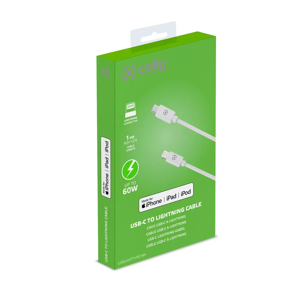 Celly Кабель USB C — Lightning 1 м Photo 5