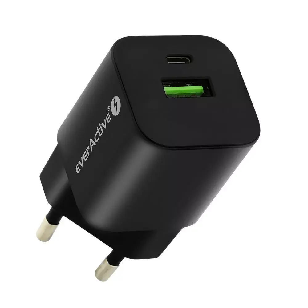 everActive SC-390QB USB-A QC3.0 un USB-C 30W lādētājs Photo 1