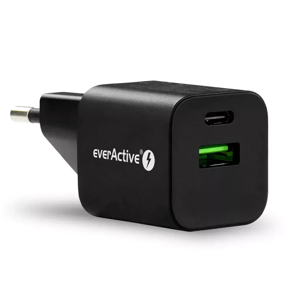 everActive SC-390QB USB-A QC3.0 un USB-C 30W lādētājs Photo 4