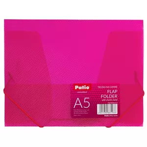 PATIO PP A5 transparent pink elastic folder
