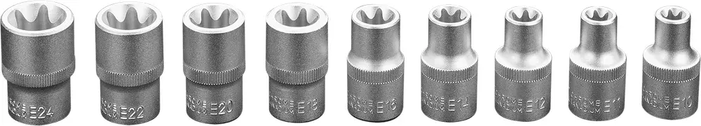NEO tools Torx socket set 1/2" E10–E24 08-649 Photo 1