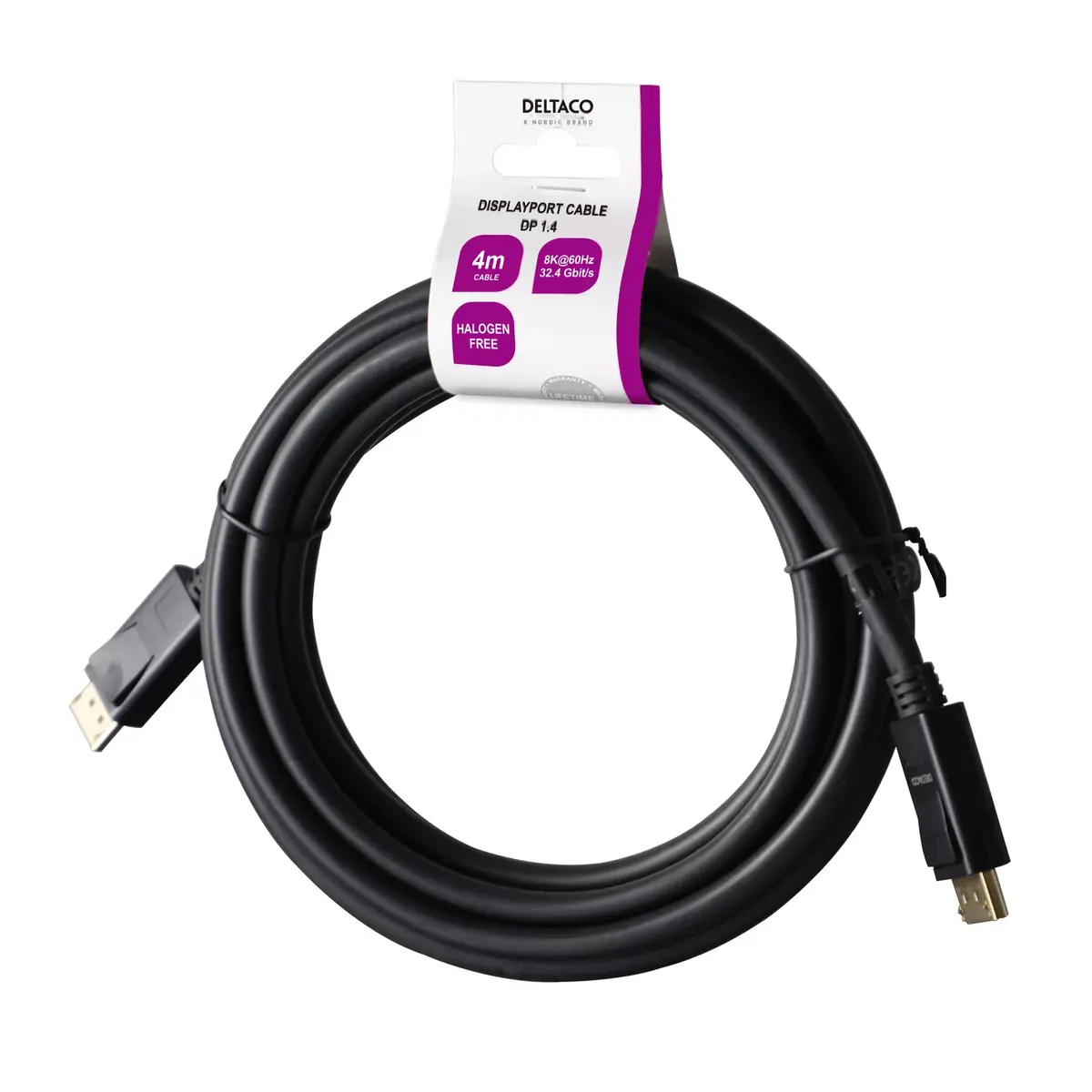 DisplayPort cable Deltaco DP8K-1040-LSZH Photo 4
