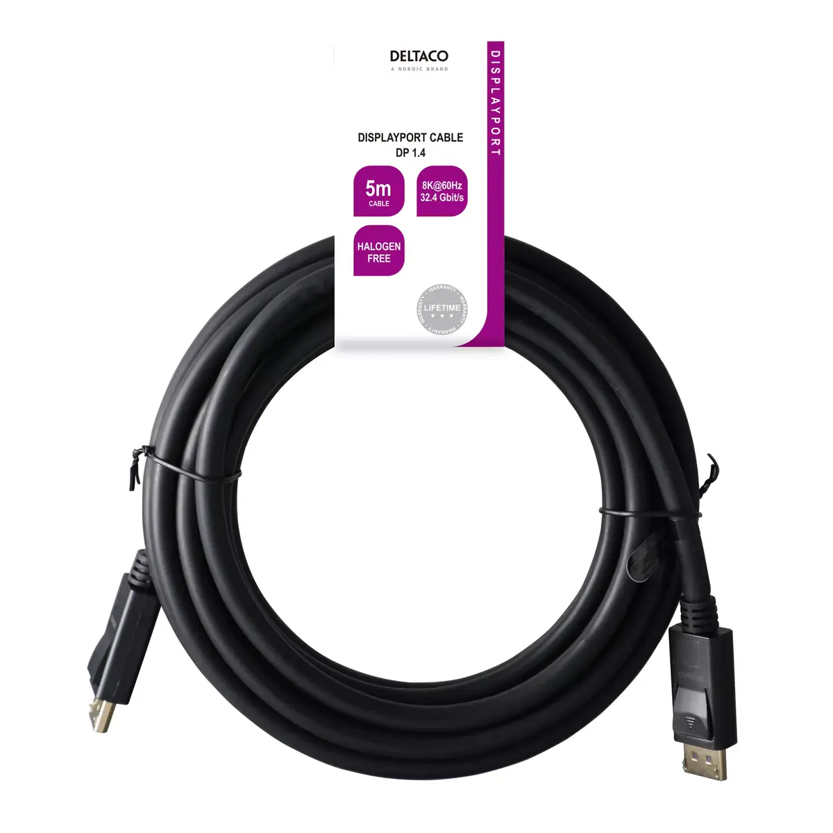 DisplayPort kabelis Deltaco DP8K-1050-LSZH Photo 3