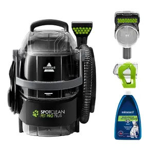 Cilindra tvaika tīrītājs Bissell SpotClean Pet Pro Plus, 2,8 l, 750 W, melns/caurspīdīgs, šļūtene 1,5 m