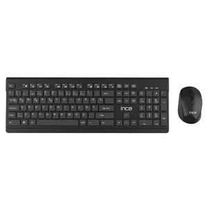 Клавиатура Inca IWS-519 Мышь в комплекте Офисная RF Беспроводная QWERTY Турецкая Черная