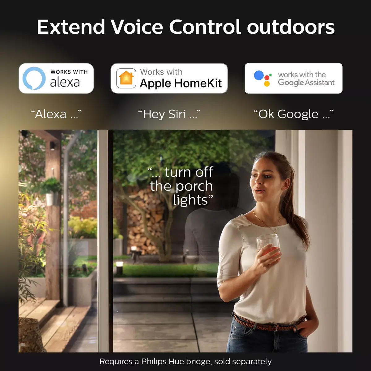Viedais sienas gaismeklis Philips Hue White Welcome Outdoor Floodlight Photo 6