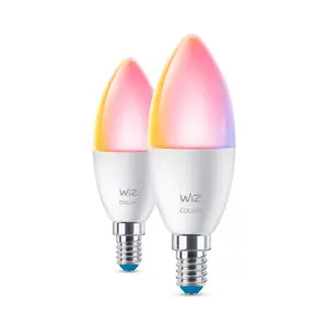 WiZ Viedā LED sveču veida spuldze C37 E14 4.9 W 470 lm Wi-Fi Bluetooth Multi 2 gab.
