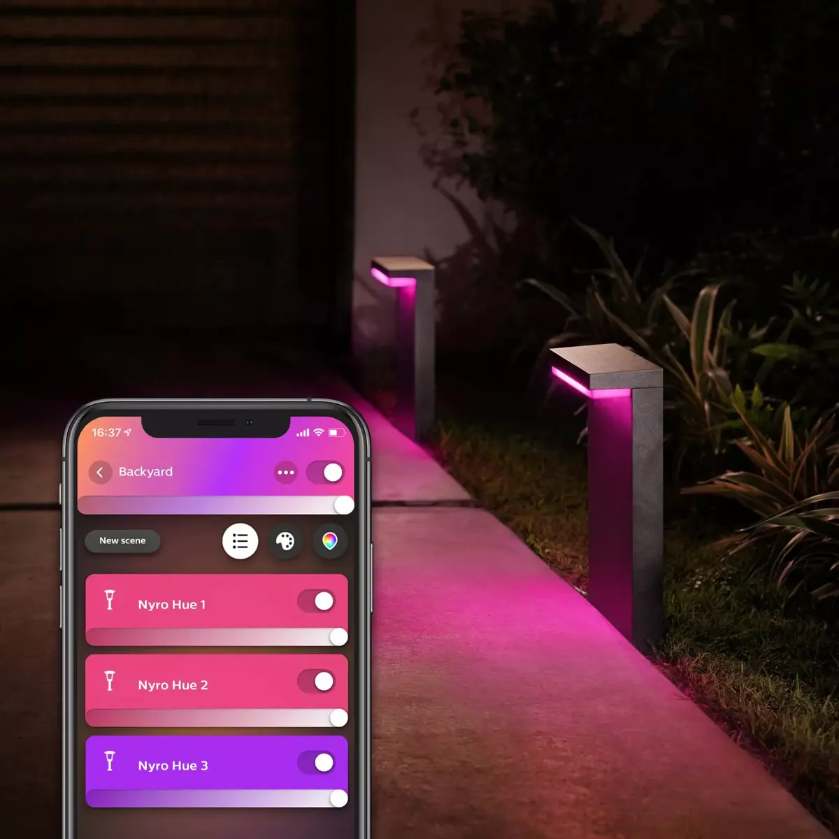 Uliča staba apgaismojums Philips Hue Nyro Photo 7
