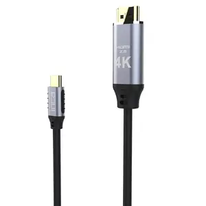 Video cable adapter INCA ITCH-20 — 2 m USB Type-C to HDMI, Black/Silver