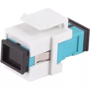 Fiber Optic Keystone Connector ShiverPeaks SC-SC Simplex aqua