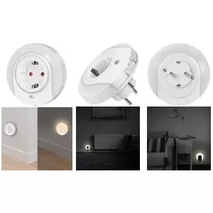 LogiLink ZUB LED Night Light Socket with 1x CEE7/3 LED012