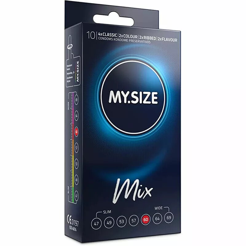Prezervatīvi MY SIZE MIX nominālā platuma
