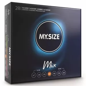 Condoms MY SIZE MIX 57 mm nominal width, 28 units