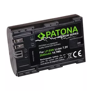 Camera battery PATONA 1259 Li‑Ion 2040 mAh for EOS 5D/6D/7D/R series (black)