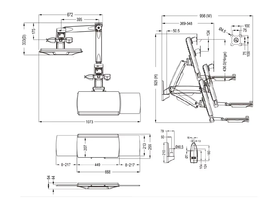 Multibrackets 4351 All-in-One PC/workstation mount/stand 4351 Photo 5