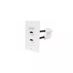 HDMI wall mount panel GOOBAY Socket HDMI-Rx2 — 2 HDMI Rx sockets for wall installation