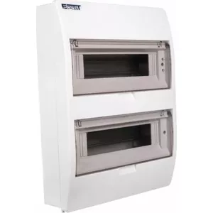Модульный распределительный щит Incobex 2x12 накладной IP40 с дымчатой дверцей