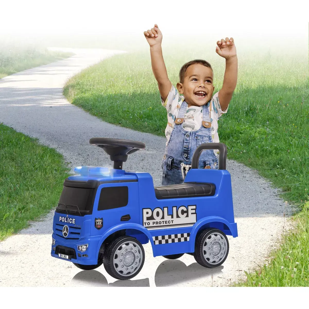 Bērnu auto Jamara Mercedes-Benz Antos Police Photo 14