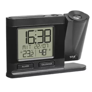 Цифровые будильник TFA-Dostmann 60.5017.01 Черный LCD AC/Батарея