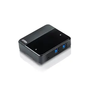 USB 3.0 Peripheral Sharing Device ATEN US234‑AT — 2‑port, 5 Gbit/s, Micro‑USB Type‑B, Black