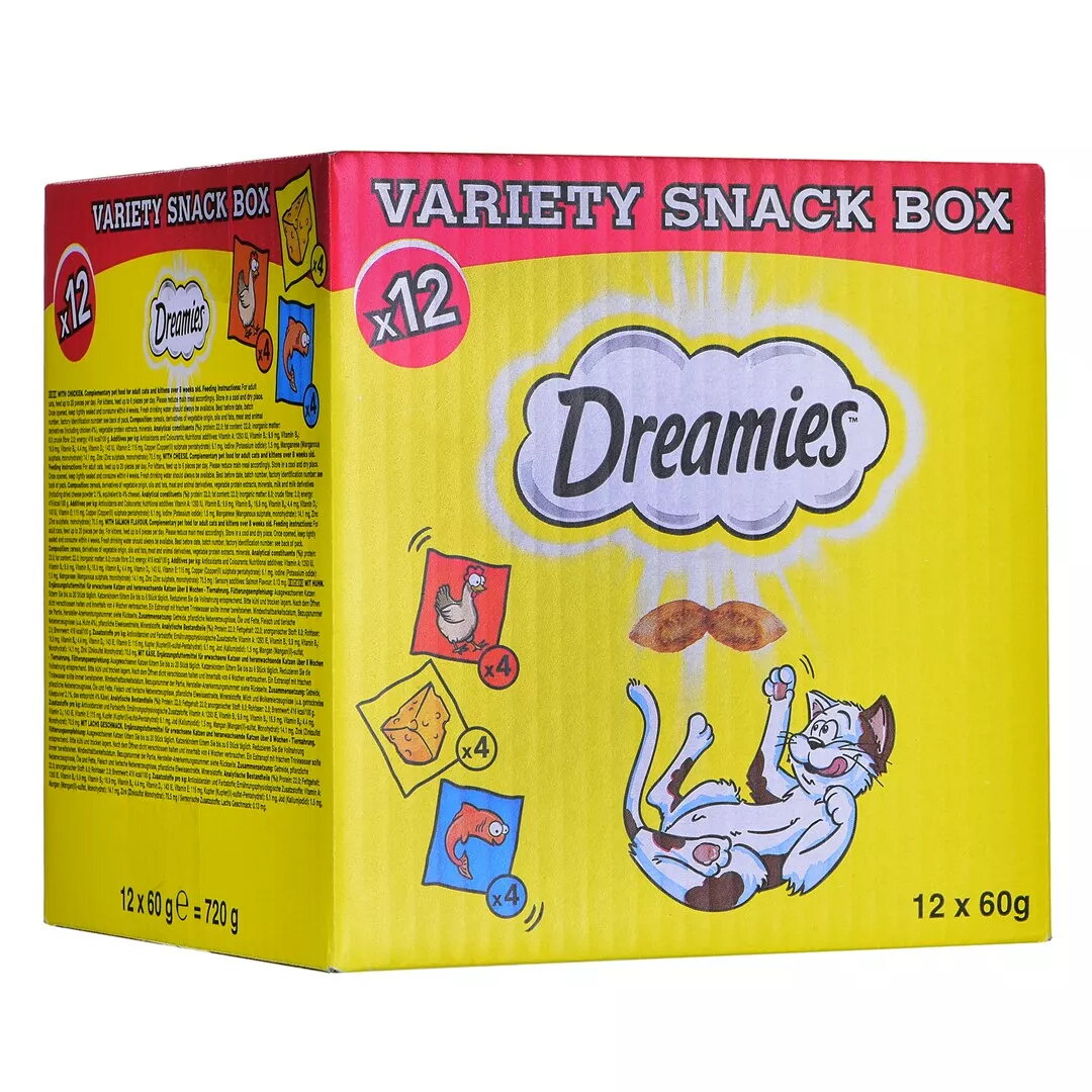 Kaķu kārums Dreamies assorti Siers, Vistas