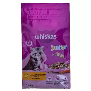 WHISKAS sausā vistas barība kaķēniem 1.4KG