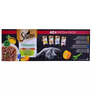 SHEBA Nature's mix garšas mērcēs kaķu maisiņos40x85g