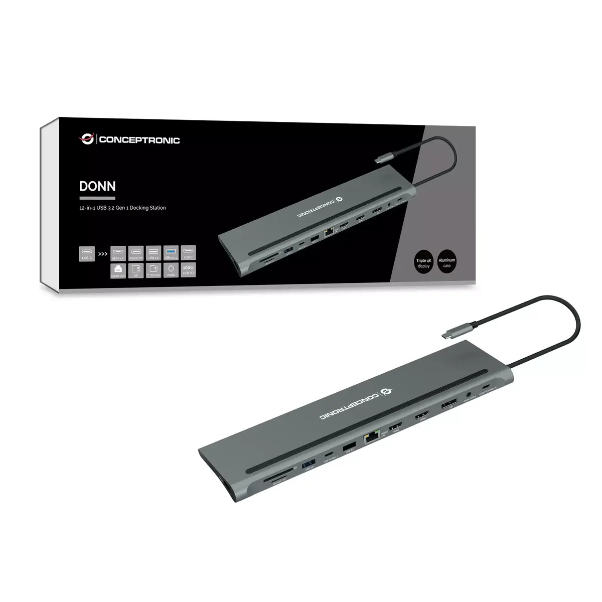 Pārnēsājamo datoru doks Conceptronic DONN17G Photo 6