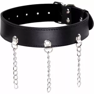 Collar OHMAMA D-230110 with rings — Fetish necklace, model D-230110